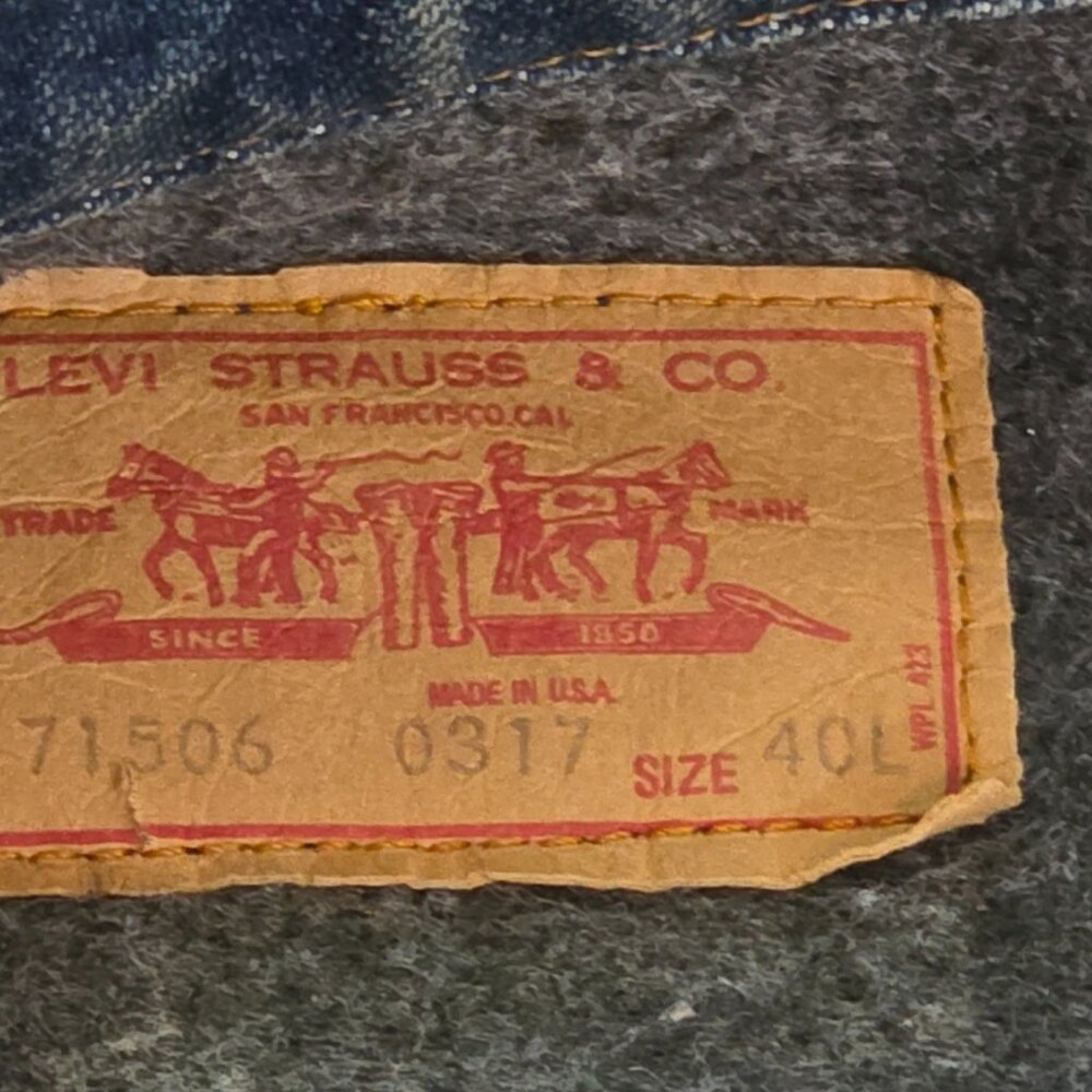 Levi's blanket lined denim jacket men's - Picture 3 of 5